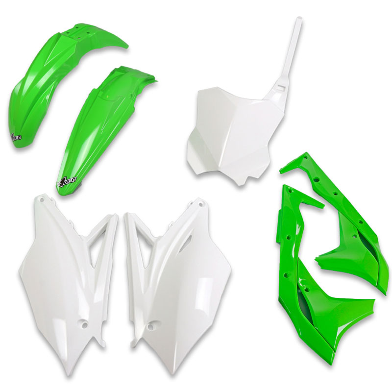 סט פלסטיקה מלא לאופנוע צבע מקורי UFO PLATSIC KIT KAWASAKI KXF250 2018-2020