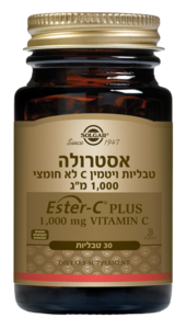 אסטרולה | ויטמין C | לא חומצי | 1000 מ"ג | 30 טבליות | סולגאר |