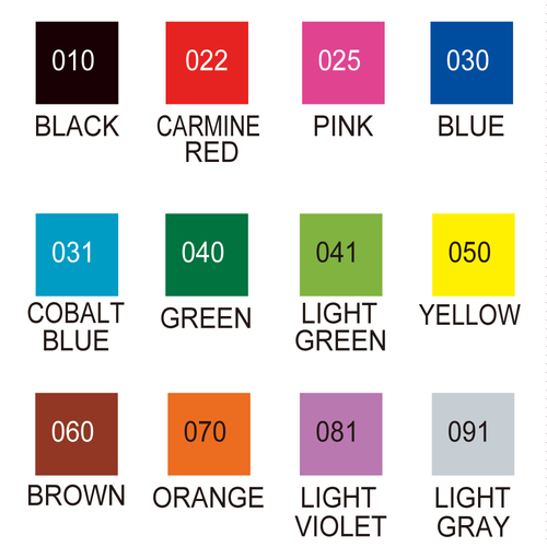 טוש מכחול זיג ZIG CLEAN COLOR - סט 12 צבעים