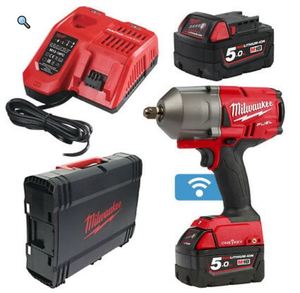 מפתח בוקסות 1/2″ FUEL 18V עומס גבוה עם 2 סוללות Milwaukee 5A ONE-KEY