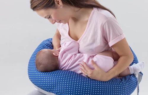 כרית הריון והנקה נושמת עם מילוי היפו-אלרגני ויסקו Memory 3D - כחול לבן נוביטה