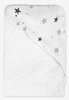 מגבת רחצה קפוצ'ון 100% כותנה במבוק - לבן כוכבים בז'