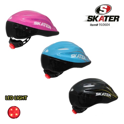 קסדה לילדים כולל מנגנון כיוון ותאורת  Skater -LED  