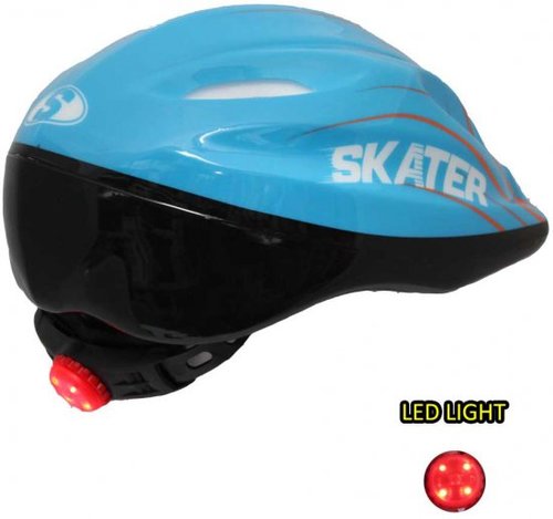 קסדה לילדים כולל מנגנון כיוון ותאורת  Skater -LED  