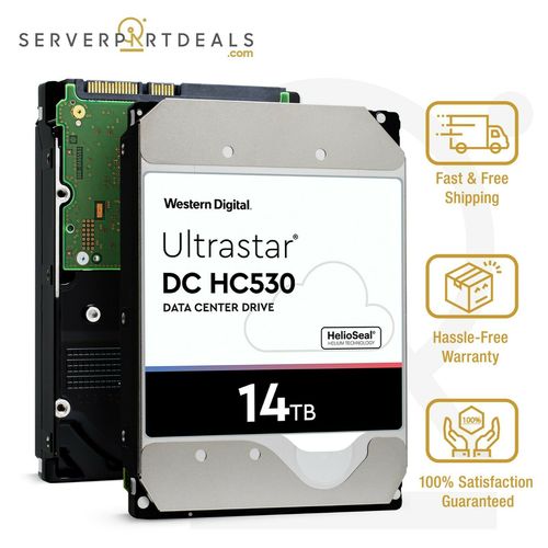 כונן קשיח HGST Ultrastar DC HC530 WUH721414ALE6L4 14TB 7.2K RPM SATA 6Gb/s 512e 512MB 3.5