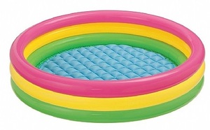בריכה 3 צבעים מתנפחת בינונית לפעוטות עם תחתית רכה דגם 57412