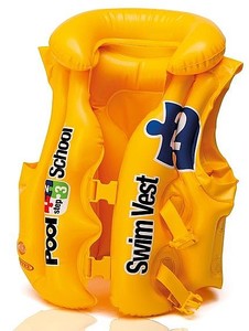 ווסט ציפה לילדים עם רצועות סגירה ו 3 תאי אוויר נפרדים לגיל 3-6 דגם 58660