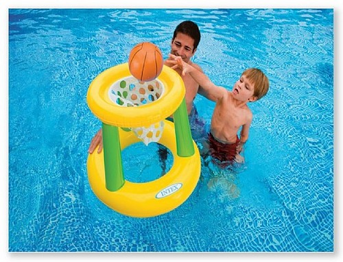 חישוק כדורסל צף + כדור דגם 58504