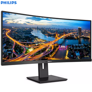 מסך 34 אינטש קעור אולטרה רחב Philips 346B1C, רזולוציה UWQHD-4K, רמקולים