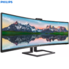 מסך 43 אינטש קעור אולטרה רחב Philips 439P9H, יחס תצוגה 32:10, מצלמה ורמקולים