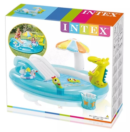 מרכז פעילות ובריכה מתנפחת לילדים - תנין דגם 57165