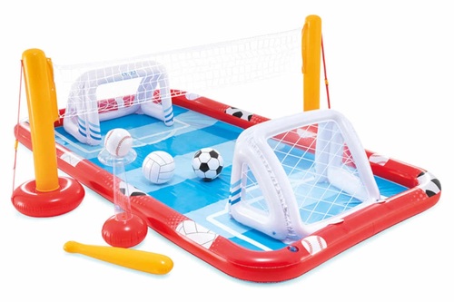 מרכז פעילות מתנפח ובריכת שכשוך לילדים - עולם הספורט 3 ב 1 דגם 57147