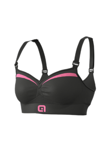 חזיית רכיבה וספורט נשים ALE MAGIC BRA שחור-ורוד איכותית תומכת מאוד ואופנתית