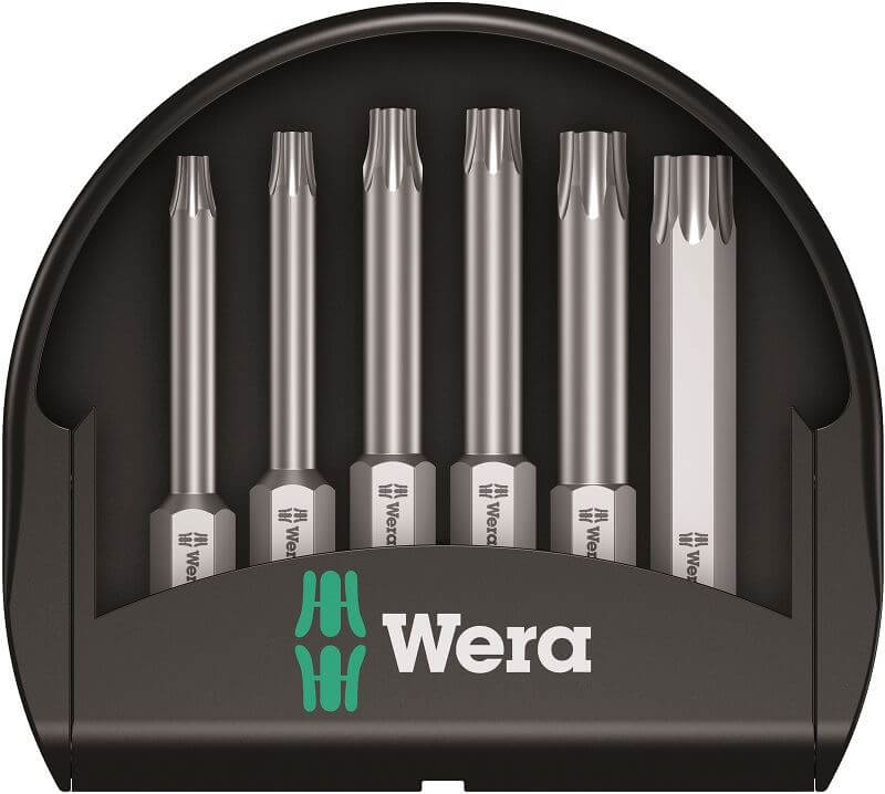 סט 6 ביטים כוכב, TORX, אורך 50 מ"מ וורה