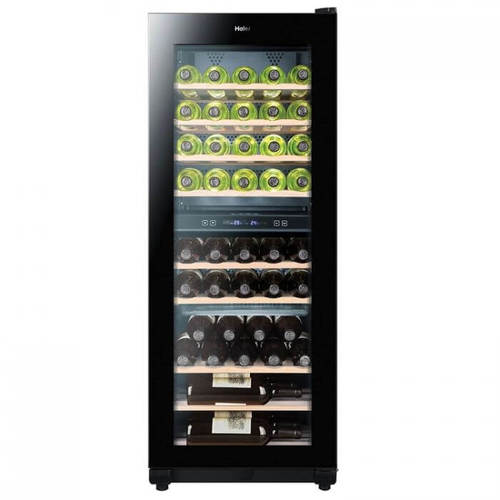 מקרר יין 49 בקבוקים Haier מדפי עץ דלת זכוכית