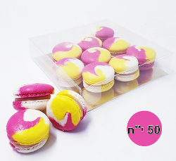 אריזה שקופה לפרלינים/מקרון מארז 50 יחידות