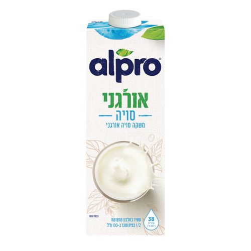 משקה סויה אורגני אלפרו 1 ליטר