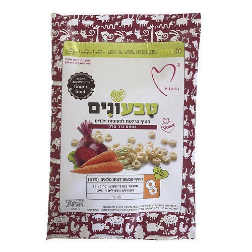 טבעונים - חטיף גזר וסלק 45 גרם