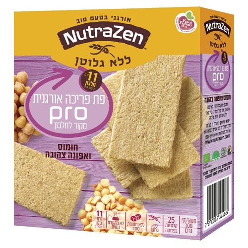 נוטרה זן - פת פריכה פרו חומוס ואפונה צהובה