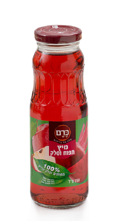 מיץ סלק תפוח 100% טבעי - כרם - 250 מל