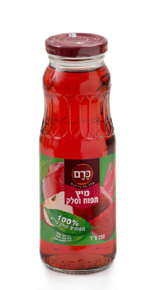מיץ סלק תפוח 100% טבעי - כרם - 250 מל