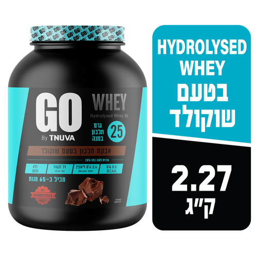 אבקת חלבון GO בטעם שוקולד WHEY אריזת 2.27 קג