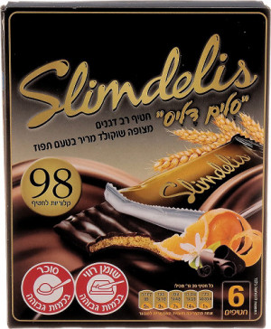 סלים דליס שוקולד מריר תפוז (6* 20 גרם)