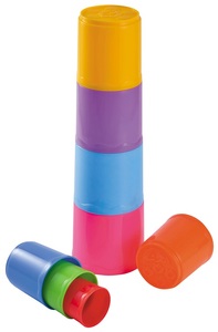 מגדל 8 כוסות פלסטיק עד גובה 59.5 ס"מ