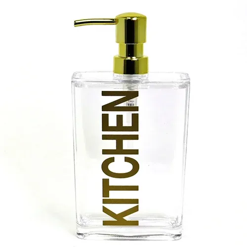 דיספנסר סבון כלים מלבני KITCHEN זהב מתוך קולקציית דיספנסרים ומתקנים לסקוץ' במטבח (מראה כללי של המוצר) - קל לניקוי ותחזוקה לשמירה על מראה חדש ומבר