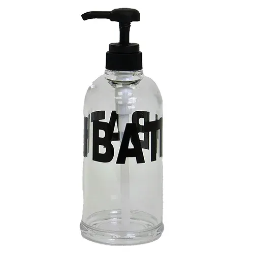 דיספנסר סבון עגול גדול BATH שחור מתוך קולקציית סט אמבטיה Clear (מראה כללי של המוצר) - מתאים לשדרוג מראה האמבטיה בקלות ובמהירות