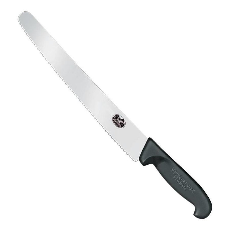סכין קונדיטור משוננת 26 ס"מ ידית שחורה victorinox