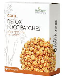 גולד דיטוקס פווט פאטצ'ס | Gold DETOX FOOT PATCHES | פדים לניקוי רעלים | מהדורת הזהב | 100% אורגני | מכיל תערובת של צמחים | ביו גרין | Bio Green