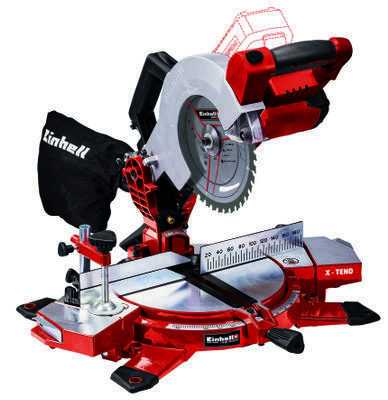 מסור ‏גרונג איינהל Einhell TE-MS 18/210 Li-Solo - כולל 2 סוללות 4.0AH