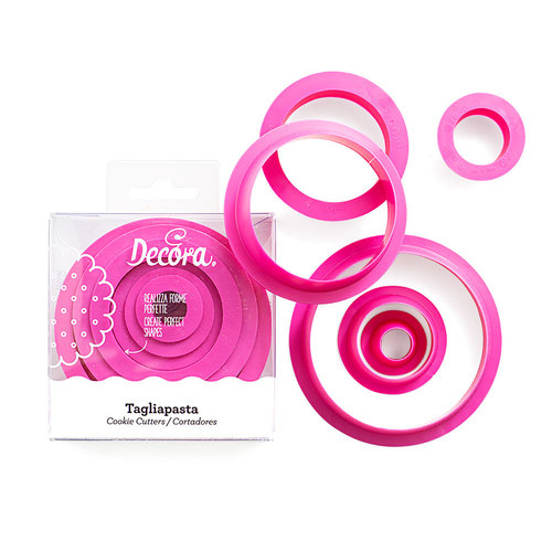סט 6 חותכני עיגול Decora 