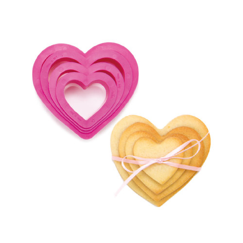 סט 4 חותכני לב Decora 