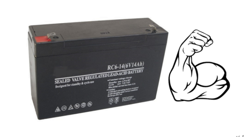 מצבר סופר איכותי לממונע 6V 14AH חזק במיוחד