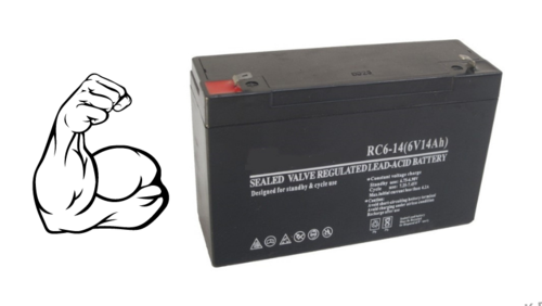 מצבר סופר איכותי לממונע 6V 14AH חזק במיוחד