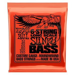 סט מיתרים לגיטרה בס Ernie Ball 2838 Slinky Nickel Wound 6-String Long Scale 32-130