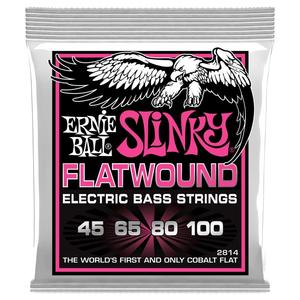 סט מיתרים לגיטרה בס Ernie Ball 2814 Super Slinky Flatwound 45-100