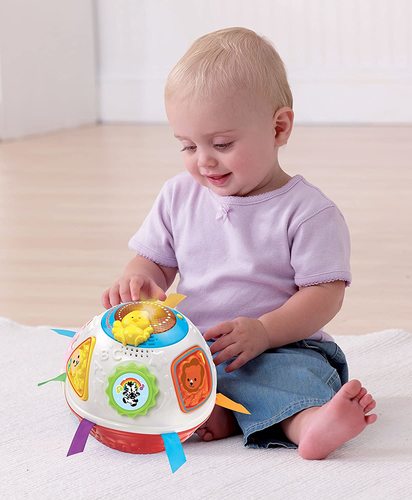 כדור פעילות מאיר ומנגן מעודד זחילה - אדום Vtech