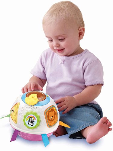 כדור פעילות מאיר ומנגן מעודד זחילה - ורוד Vtech