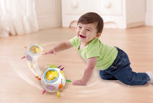 כדור פעילות מאיר ומנגן מעודד זחילה - ורוד Vtech