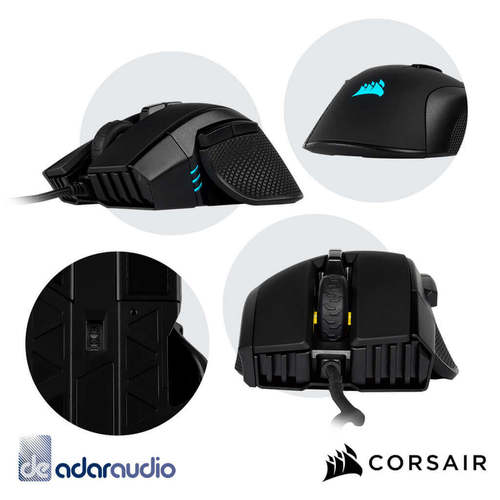 עכבר גיימינג חוטי Corsair IRONCLAW RGB 