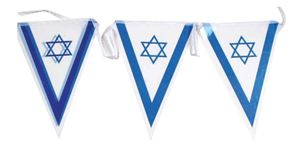 שרשרת דגלים משולשים בינוניים - אורך 4 מ'