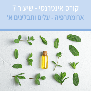 קורס ארומתרפיה אינטרנטי עם מיכל לוין - שיעור מס