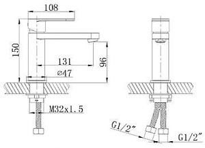 ברז פרח לכיור רחצה ניקל 2808 סחר - א