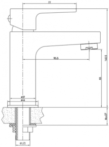 ברז פרח מים קרים ניקל SD90893L סחר - א