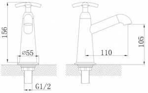 ברז פרח למים קרים ניקל 3201-01 סחר - א