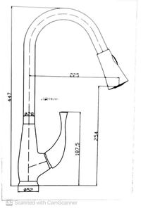 ברז פרח נשלף למטבח שני מצבים ניקל D0651 סחר - א