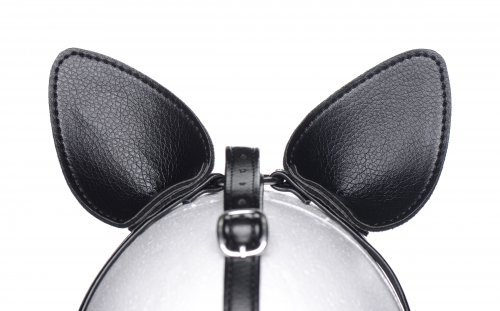 מסכת פוני עם מחסום פה גאג עצם XR Brands- Dark Horse Pony Head Harness with Silicone 